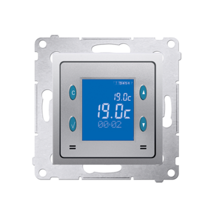 Termostat digital cu afisaj electronic si senzor interior (modul); 16 (2) A, 230V ~; argintiu mat metalizat