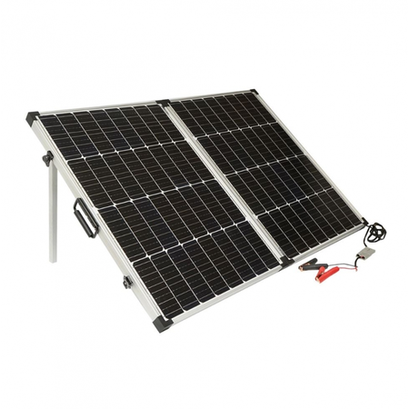 Panou solar 120W fotovoltaic monocristalin cu cablu de conectare si regulator de tensiune 12/24V 20Ah, Made in Germany, BK87478