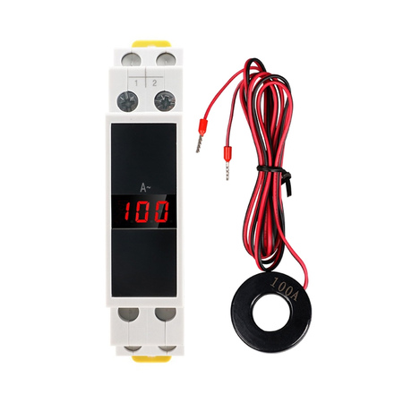 Ampermetru digital monofazic Sinotimer pentru sina tablou DIN, SDM011A