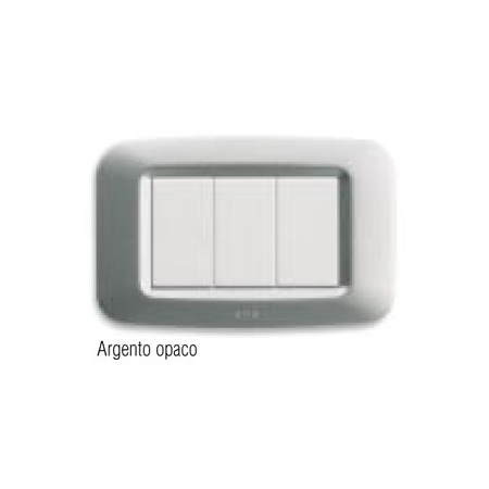 Placa ornament 4 module Argint mat Ave Yes 45