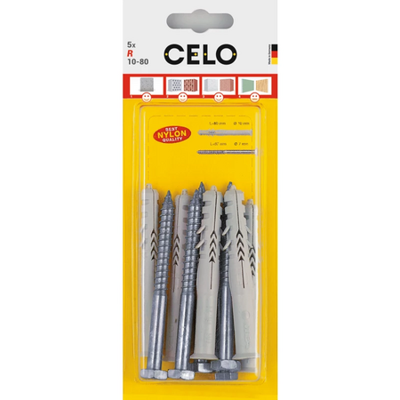 CELO Blister Frame plug R 10-80 cu countersunk surub (TX40), zincat