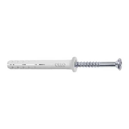 CELO Nail plug NP 6-40 pre-assembled, FB flat rim plug cu countersunk surub (PZ2), zincat