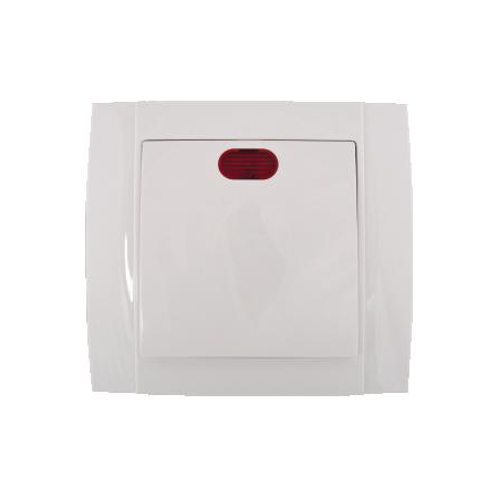 Intrerupator 10A alb cu led Hakan