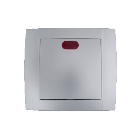 Intrerupator 10A argintiu cu led Hakan