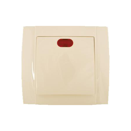 Intrerupator 10A crem cu led Hakan