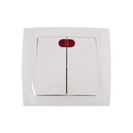 Comutator 10A alb cu led Hakan