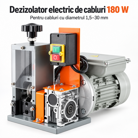 Masina electrica de dezizolat cabluri 180W, diametru 1.5 - 25 mm, viteza 18 m/min, pentru reciclare cupru