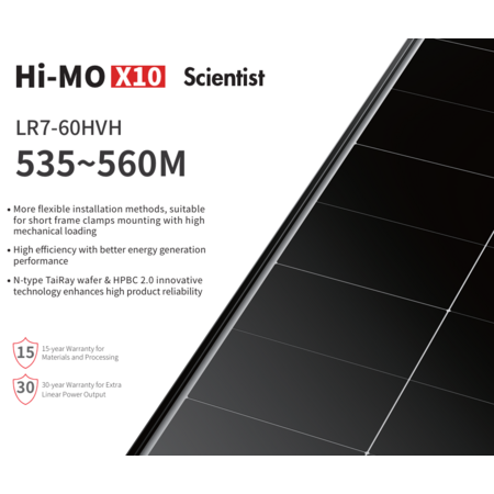 Panou fotovoltaic monocristalin 535W eficienta ridicata 23.7 % , pentru sisteme solare Scientis