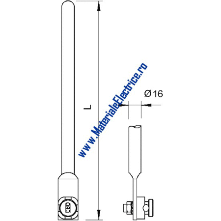 Air-termination/earth entry rod with connection tabs and connector | type 101 g1000