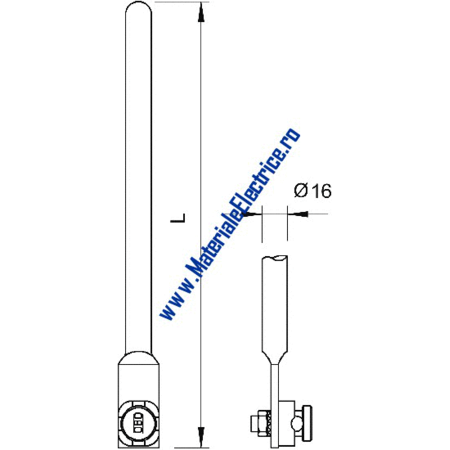 Air-termination/earth entry rod with connection tabs and connector | Type 101 G1000