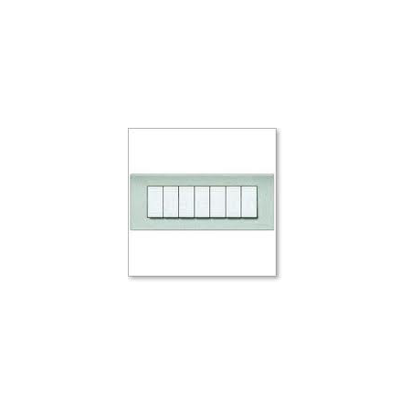 Placa ornament 7 module alb bticino