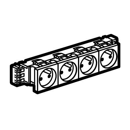 Priza standard fara suport pt jgheaburi compartimentabile 4x2p - legrand