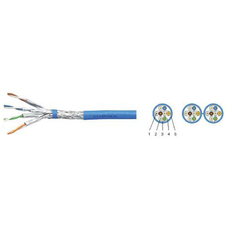 CABLU DE DATE S/FTP CAT7, ECRANAT 4X2XAWG23/1, LS0H, 1000 MHZ - SCHARCK