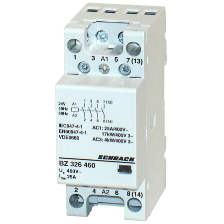 Contactor tetrapolar 25A 3ND+1NI 230V Schrack