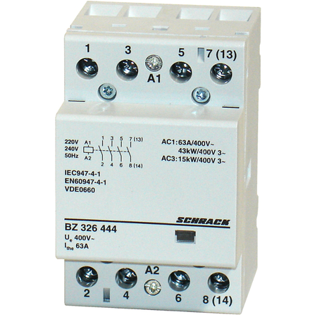 Contactor tetrapolar 63A 3ND+1NI 230V Schrack