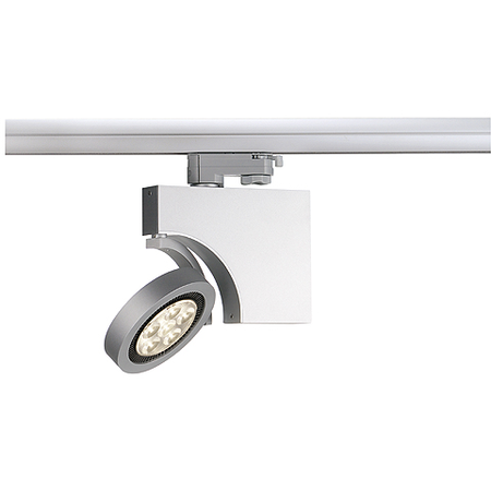 Dome led spot 6x3w,warm white,w.3-ph-adapter,silver housing