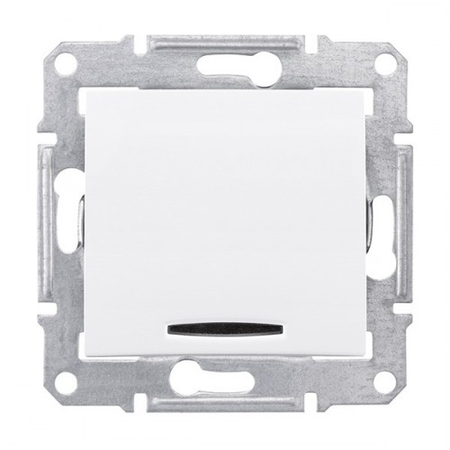 Intrerupator cap scara cu LED 10 AX SEDNA SCHNEIDER aluminiu