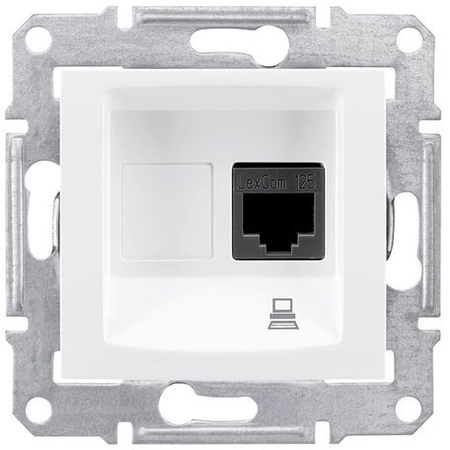 Priza de date fara suruburi RJ45 cat. 5e, UTP, SEDNA SCHNEIDER, alb