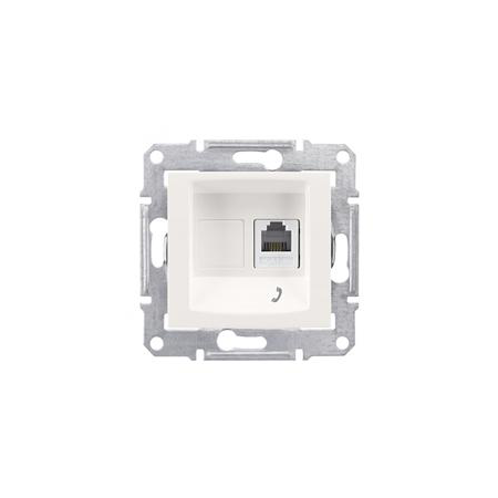 Priza de telefon, RJ11 SEDNA SCHNEIDER, alb
