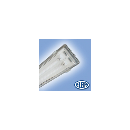 Corp de iluminat protejat la umezeala si praf, 2x18w 830(840) hf-s , fipad 05, dispersor pc, elba