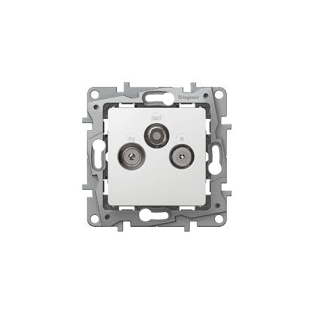 Priza TV-R-SAT ecranata, de trecere, 14dB, ivoar, LEGRAND NILOE