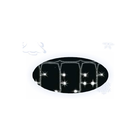 Perdea luminoasa FLASH alb rece PR31-WWW: 450 LED-uri alb calde, cablu alb, 3X1,5 m