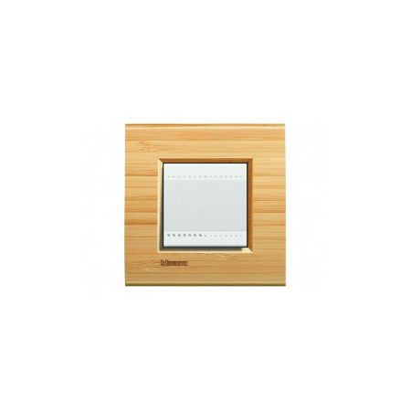 PLACA ORNAMENT, 2 MODULE, BAMBUS, LIVING LIGHT, BTICINO