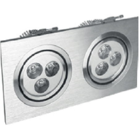 Spot incastrat cu 2x3 LED, 6W/2700K/IP20, crom mat, TG-3103.21061