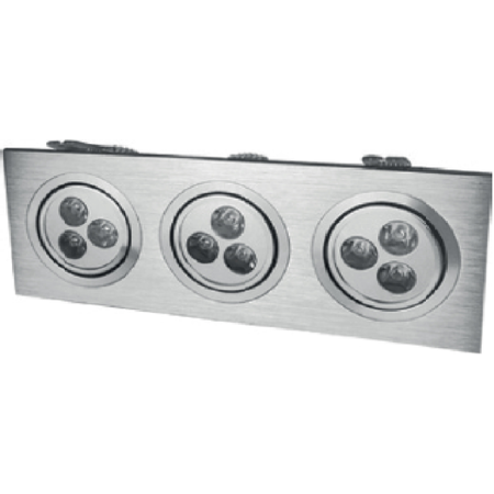 Spot incastrat cu 3x3 LED, 9W/6500K/IP20, crom mat, TG-3103.21092