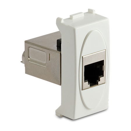 Priza RJ45 Cat.6 FTP ecranata, alb