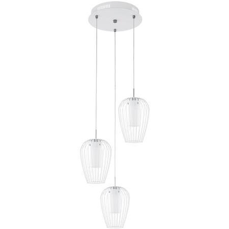 Lampa suspendata VENCINO,3x6w,alb,LED,rotunda