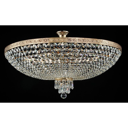 Candelabru diamant crystal palace 10 becuri dulie normala e27 230v diam. 80cm, h42 cm,auriu