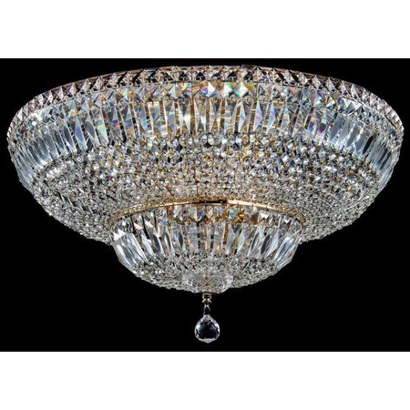 Candelabru diamant crystal basfor 16 becuri dulie e14, 230v,d.600cm, h.35 cm,auriu