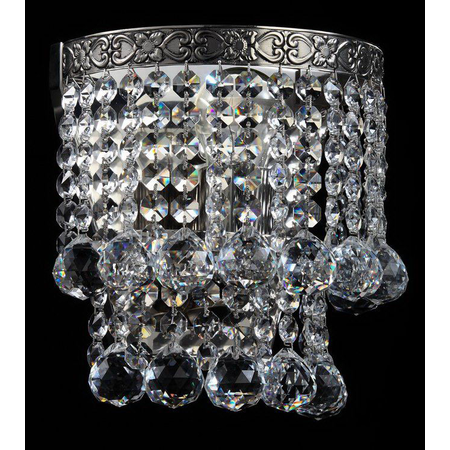 Aplica diamant crystal gala,1 x e14, 230v, d.16cm,h.17 cm,nichel