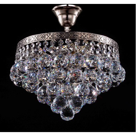 Maytoni Candelabru diamant crystal gala,4 becuri dulie e27, 230v,d.30cm, h.33 cm,nichel