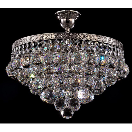 Maytoni Candelabru diamant crystal gala,6 becuri dulie e27, 230v,d.38cm, h.38 cm,nichel