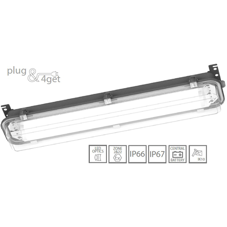 Corp de iluminat antiexplozie cu optica speciala EXL 310 LED 25W