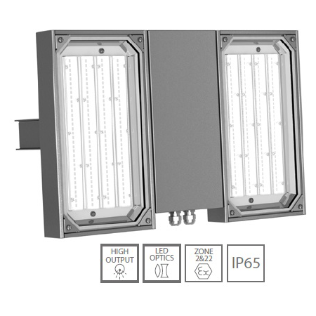 Corp de iluminat antiexplozie cu optica speciala EXL 380 LED 90W