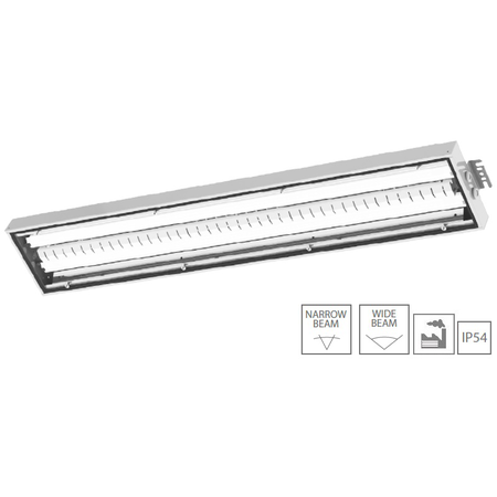 Corp de iluminat pentru uz industrial cu distributie larga a fluxului luminos INS 395 LED 85,1W (WB)