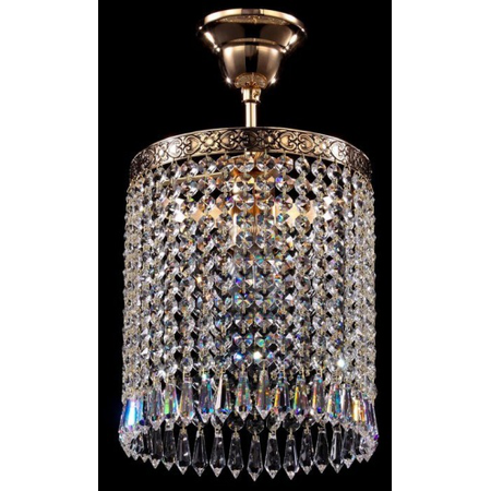 Lustra Diamant Crystal Sfera,1 bec dulie E27, 230V,D.20cm, H.31 cm,Auriu