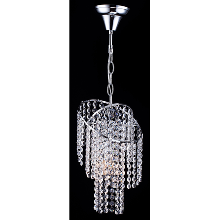 Candelabru diamant crystal picolla,1 bec dulie e27, 230v,d.17cm, h.70 cm,nichel