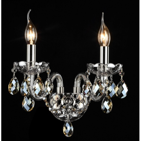 Aplica diamant crystal brandy,2 x e14, 230v, d.31cm,h.21 cm,auriu