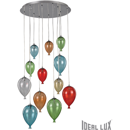 Ideal Lux Corp de iluminat din sticla suflata si prelucrata manual sub forma de balon multicolor 12x40w