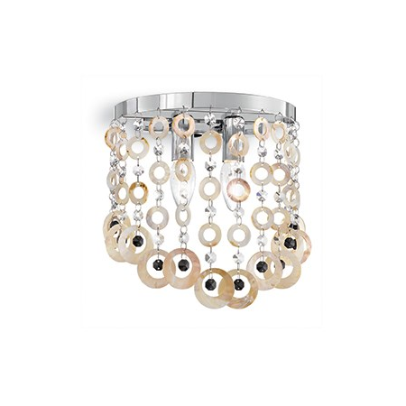 Ideal Lux Corp de iluminat cu elemente decorative naturale sidefate si octogoane de cristal 2x40w