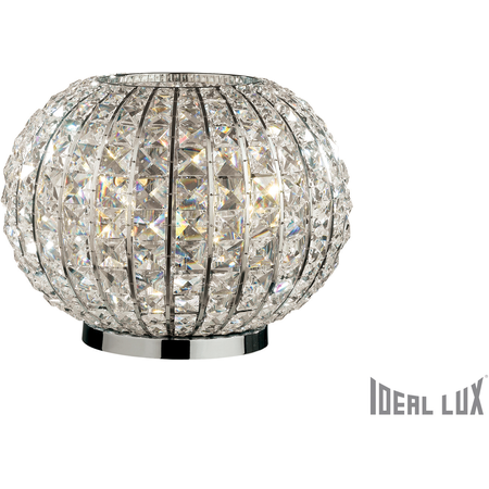 Veioza Calypso cu abajur sferic si decoratiuni de cristal 3x60W