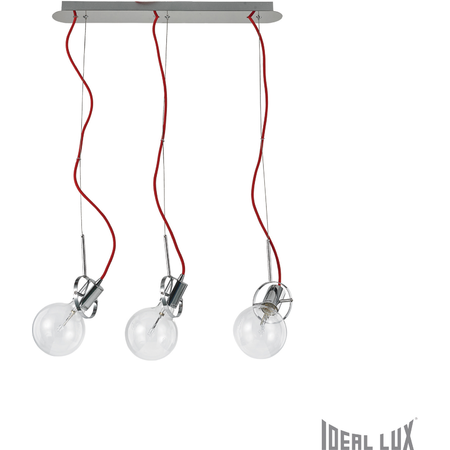 Lustra Radio, 3 becuri, dulie E27, L:580, H:550/1250mm, Crom