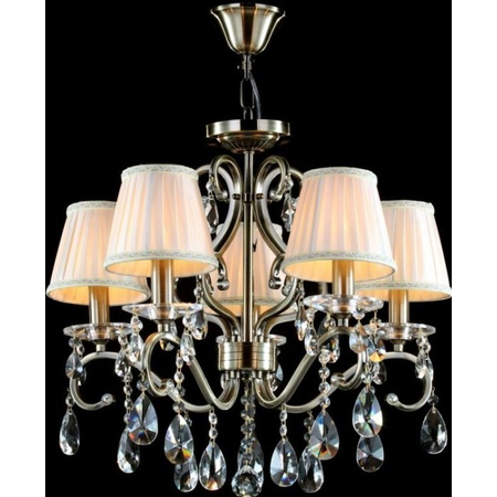 Candelabru Elegant Estelle,5 becuri dulie E14, 230V,D.56cm, H.51 cm,Bronz