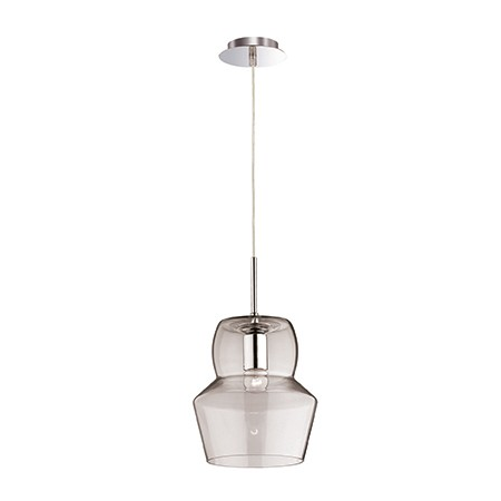 Pendul Zeno Big Trans, 1 bec, dulie E27, D:220mm, H:400/1400mm, Transparent