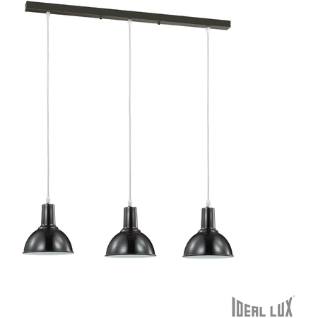 Lustra benny, 3 becuri, dulie e27, l:700 mm, h:300/1220 mm, negru