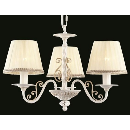 Candelabru Elegant Sunrise,3 becuri dulie E14, 230V,D.50cm, H.34 cm,Alb-Auriu